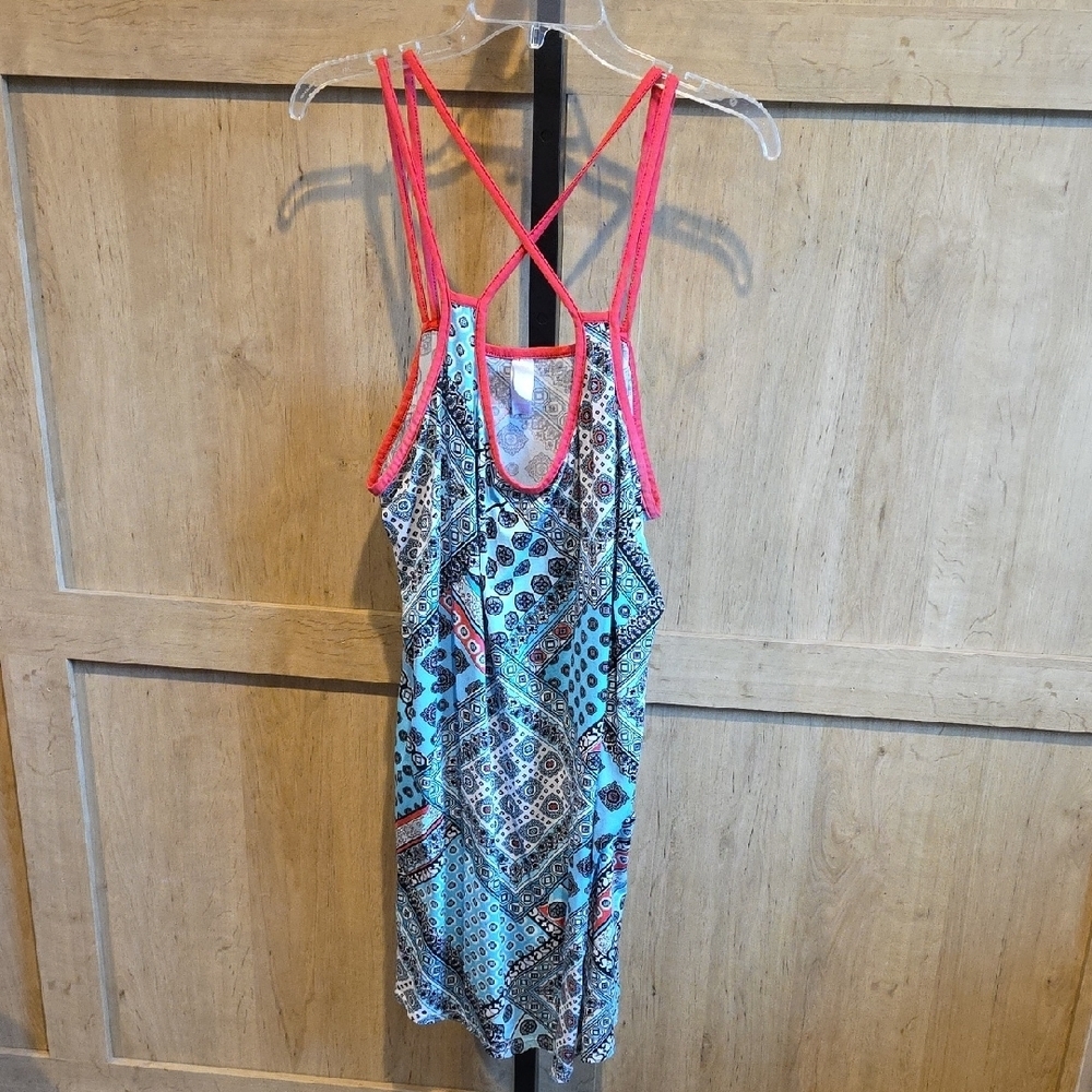 (J51) Womans Sz 2X, Secret Treasures Blue and Red Chemise
